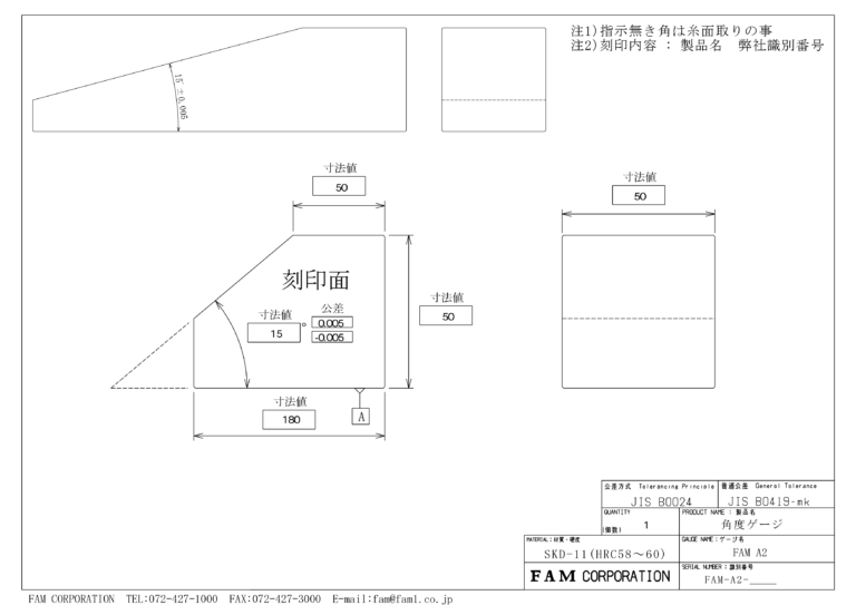 角度ゲージ