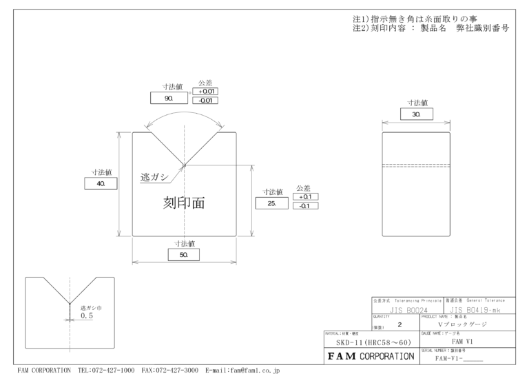 Ｖブロックゲージ
